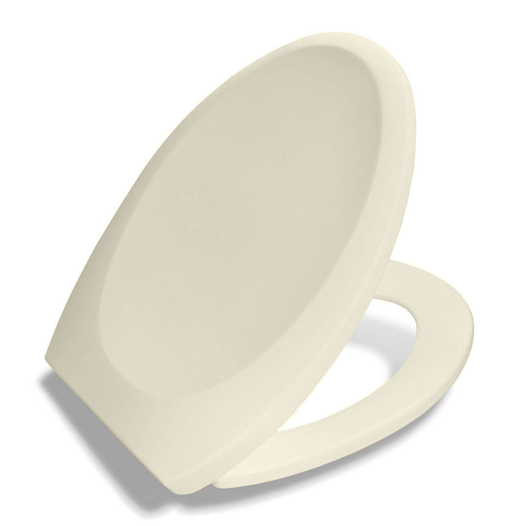 Premium Elongated Toilet Seat Almond Bone